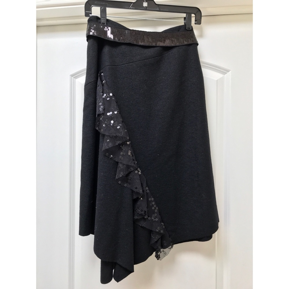 Jon Black Sequined Wool Skirt Size 8